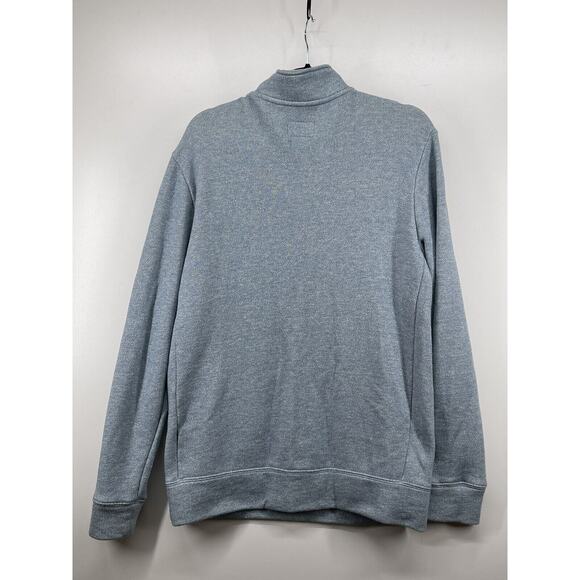 Quicksilver Waterman 1/4 Zip Sweater Mens Sz M Light Blue Pullover Sweatshirt - Picture 12 of 12